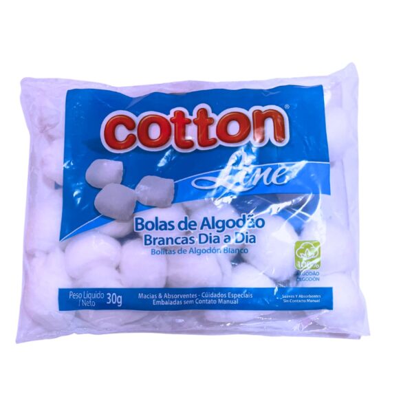 Algodão Bolas Brancas 50 Gr, Cotton Line