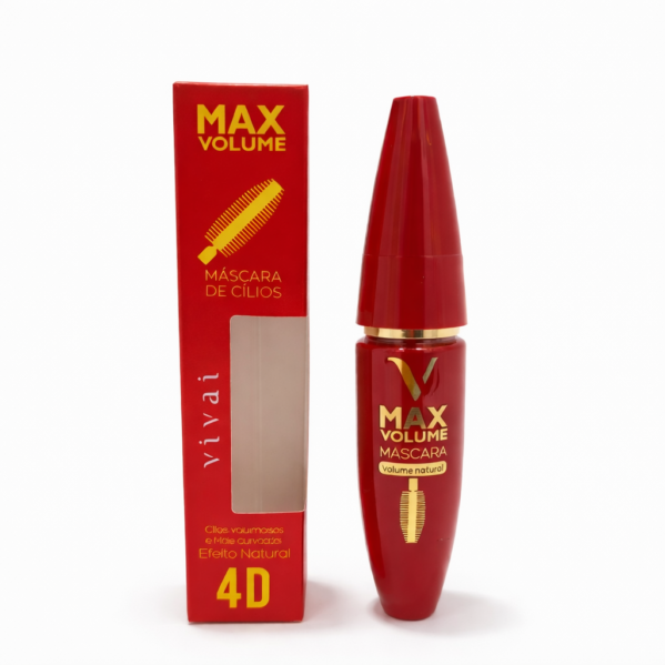 MÁSCARA PARA CÍLIOS MAX VOLUME E MEGA CURVE - VIVAI
