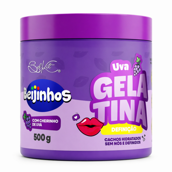 Gelatina Capilar Beijinhos Uva 500g