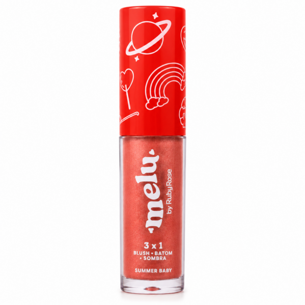 Blush, Batom E Sombra 3 Em 1 Melu Tom Da Maquiagem SUMMER BABY