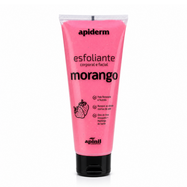 Esfoliante Corporal e Facial  Morango 190g - Apiderm
