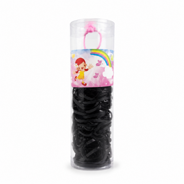 Elásticos de Silicone Preto Para Cabelo