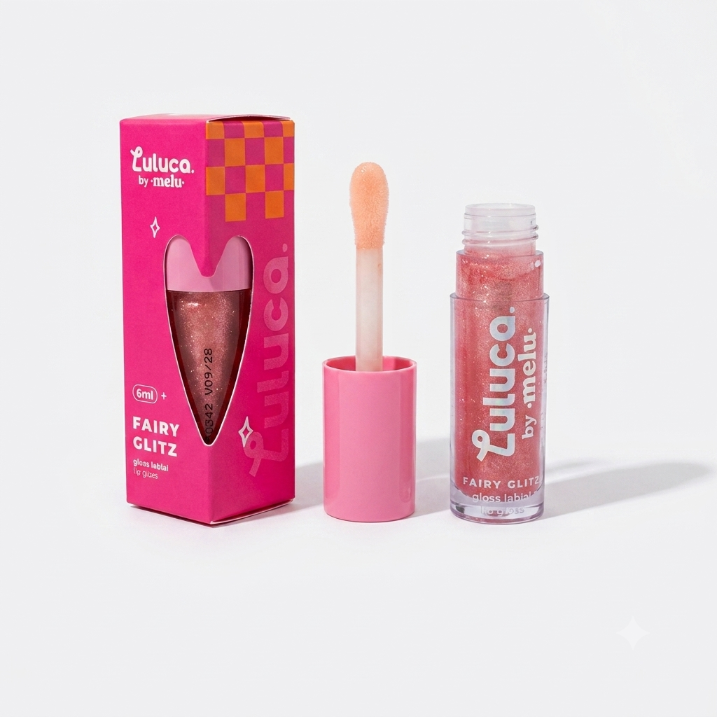 Box Gloss Labial Fairy Glitz Luluca By Melu 6ml – Validade 2028 - Imagem 2