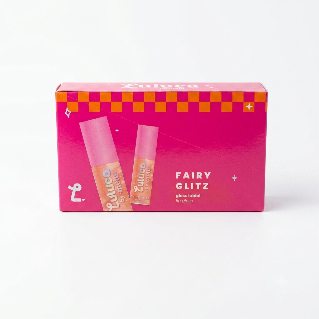Box Gloss Labial Fairy Glitz Luluca By Melu 6ml – Validade 2028