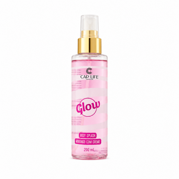 Body Splash Glow com 130ml Cap Life