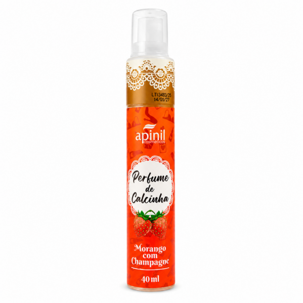 Perfume de Calcinha Morango com Champagne Apinil 40ml | Desodorante Íntimo Feminino Perfumado