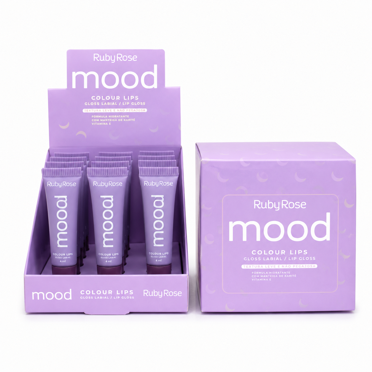 Box 12 Uni Gloss Labial Ruby Rose Mood