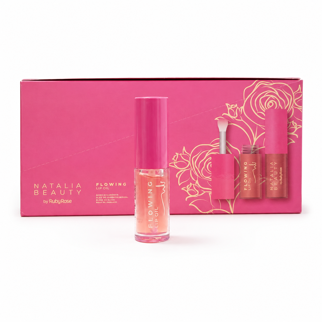 BOX 24 UNI LIP OIL NATALIA BEAUTY RUBY ROSE V/2028