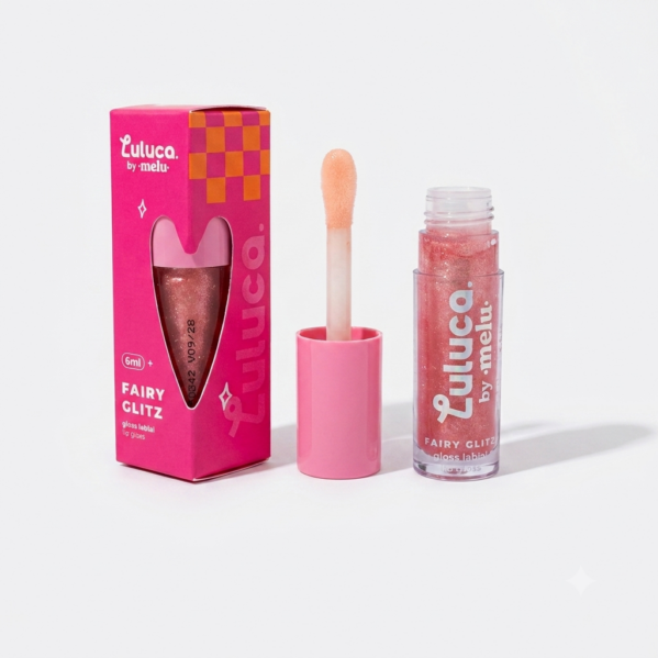 Gloss Labial Fairy Glitz Luluca By Melu 6 Ml Brilho Radiante