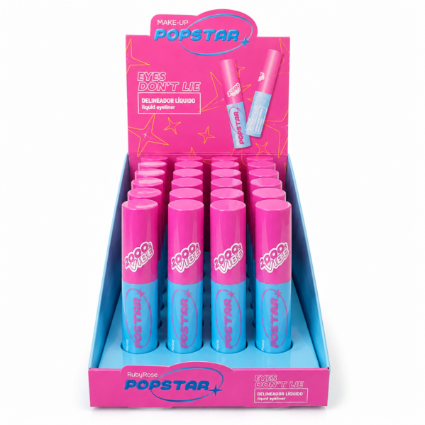 Box c/ 24 Delineador Líquido Ruby Rose Eyes Don’T Lie Popstar